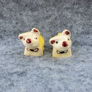 VTG MCM Pig Salt And Pepper Shakers Ceramic Collectible Kitchenware No Stoppers
